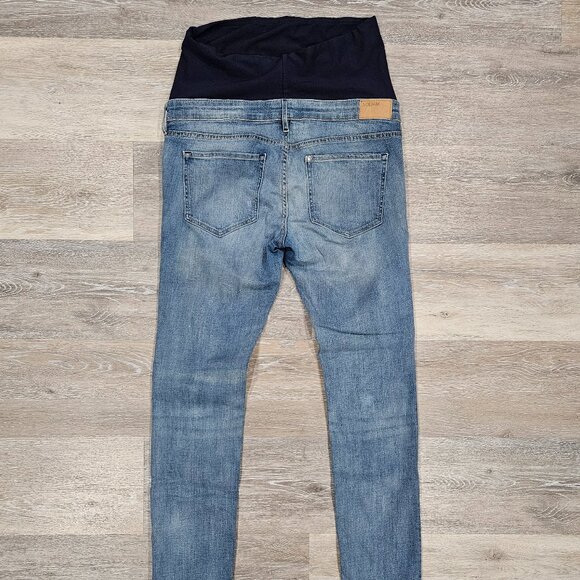 H&M Mama Slim High Rib Maternity Jeans Blue Wash Size 10 - Picture 5 of 7